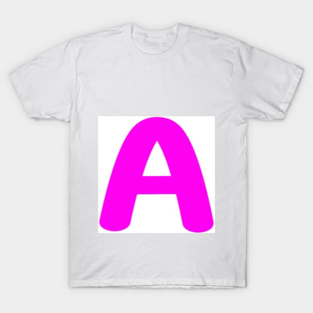 Pink Letter A T-Shirt by AdrianaCasares